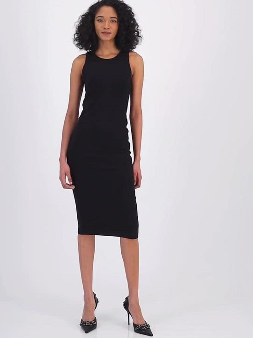 Bar lll Classic Black Tank Bodycon Midi Dress
